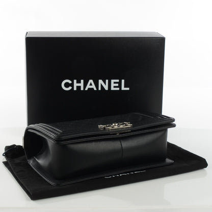 Chanel Calfskin Quilted Medium Boy Flap Black 4 of 9