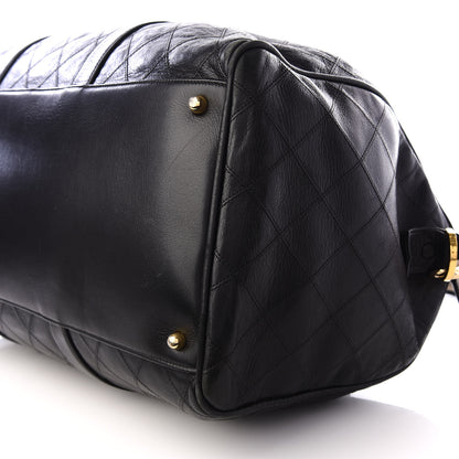 Chanel Calfskin Stitched Duffel Bag Black 7 of 8