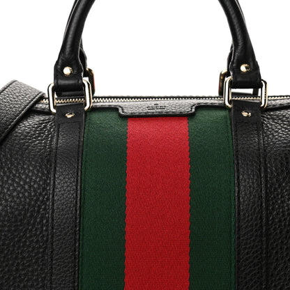 Gucci Calfskin Vintage Web Medium Boston Black 8 of 10