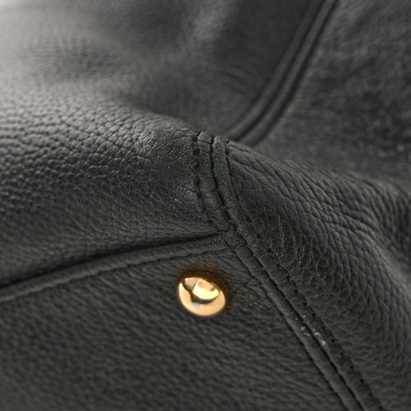 Calfskin Cerf Executive Shopper Tote Black