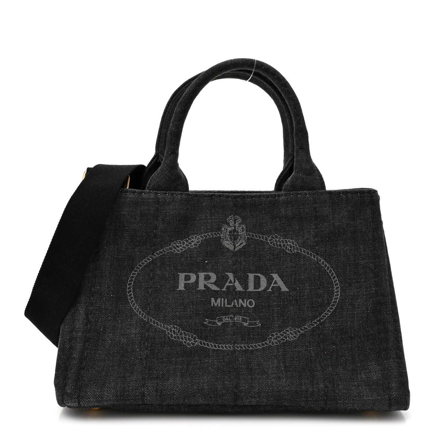 Denim Small Logo Tote Black