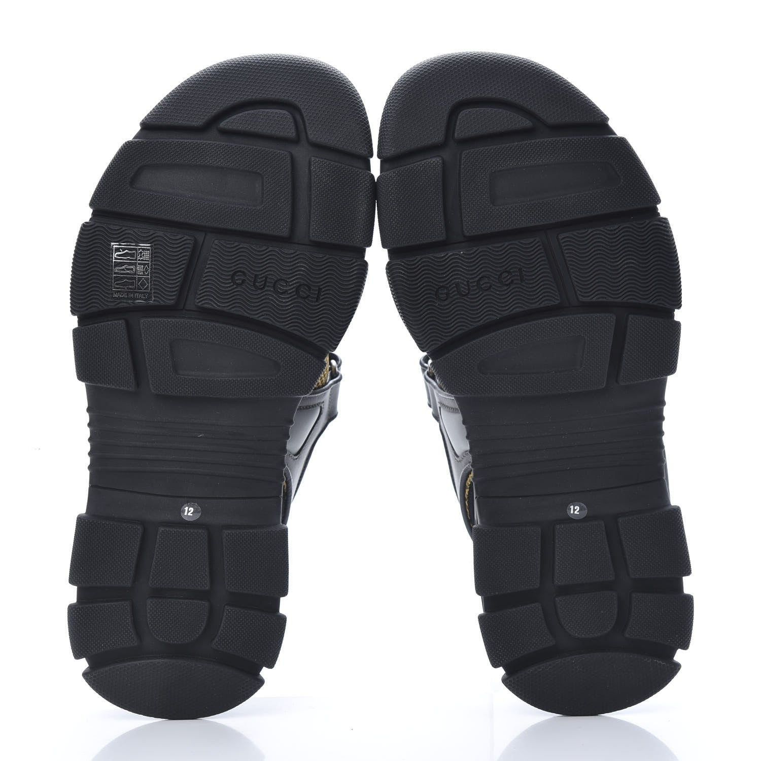 Gucci X SEGA Nappa Mesh Mens Aguru Sandals 12 Loess Black 5 of 6