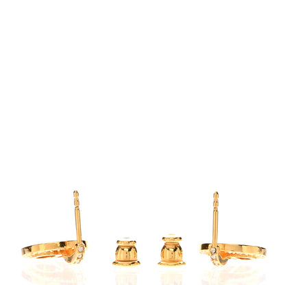 Christian Dior Metal Crystal Petit CD Earrings Gold 4 of 5