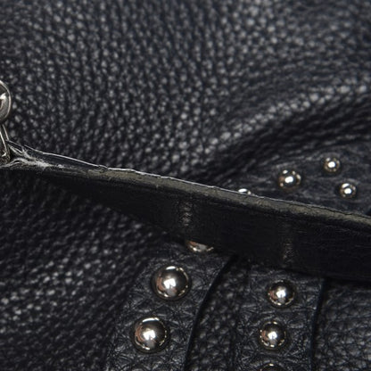 Gucci Pebbled Calfskin Studded Medium Soho Chain Shoulder Bag Black 9 of 9