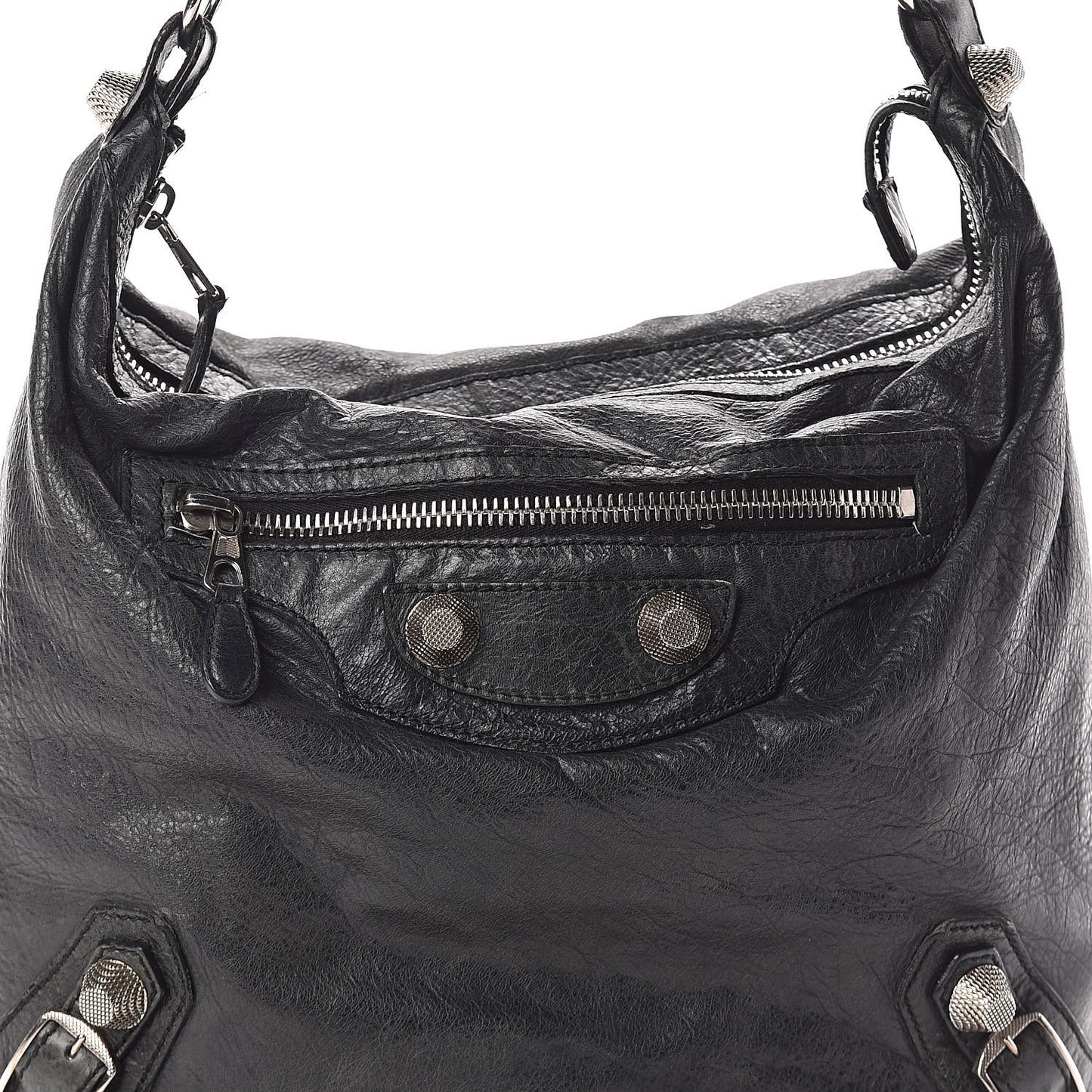 Chevre Giant 21 Silver Hardware Day Hobo Black