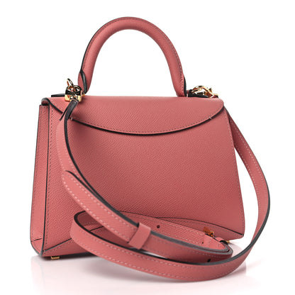 Moynat Carat Calfskin Gabrielle BB Wood Rose 3 of 9
