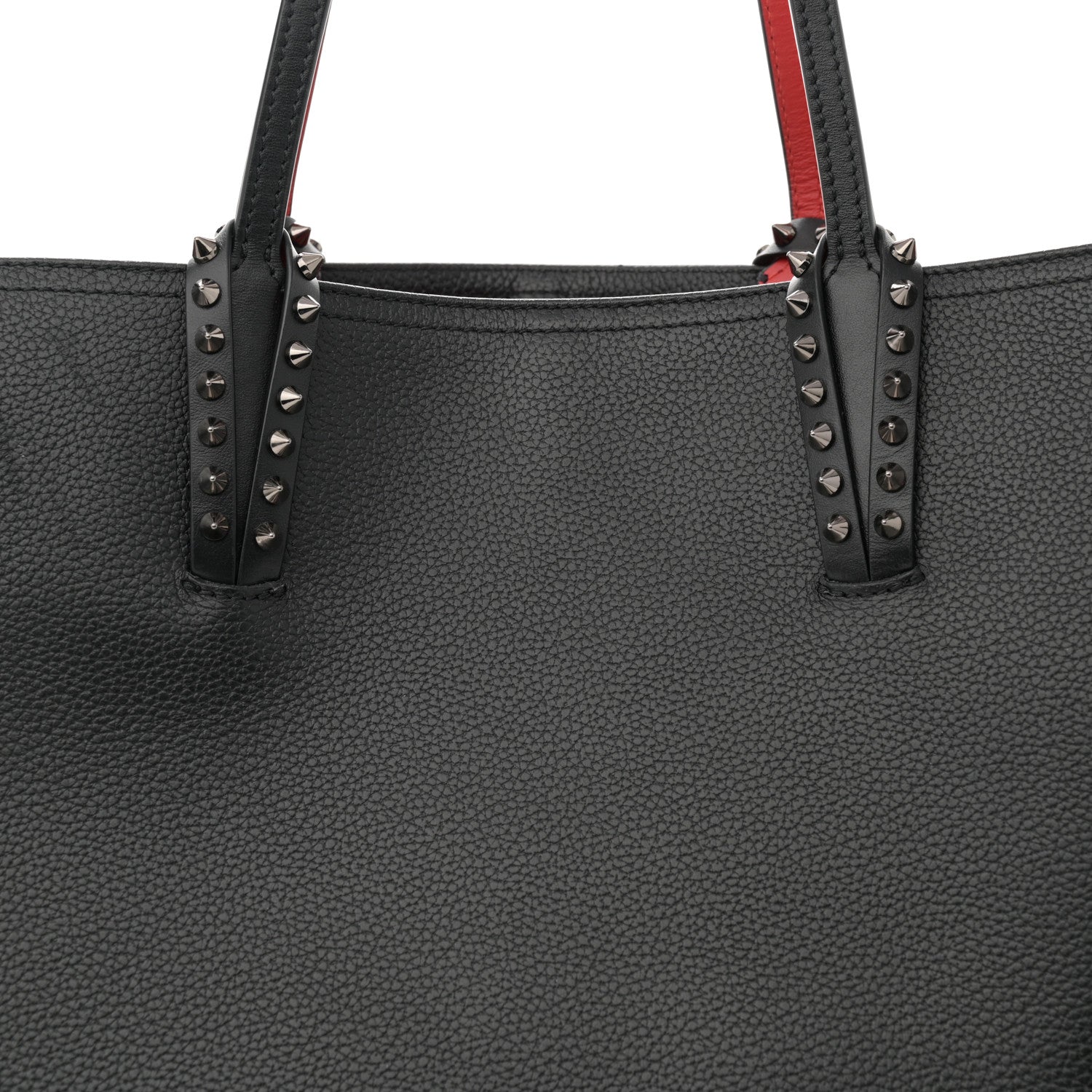 Christian Louboutin Calfskin Spikes East West Cabata Tote Black 9 of 13