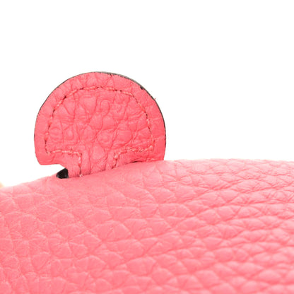 Hermes Taurillon Clemence Amazone Evelyne TPM Rose Azalee Rouge Pivoine 9 of 10