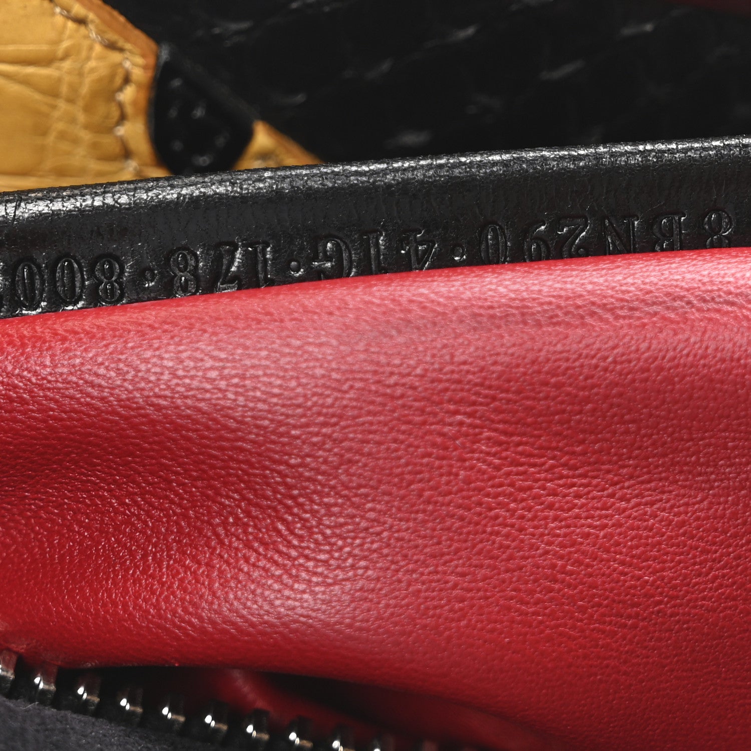 Fendi Vitello Seta Snakeskin Crocodile Monster Eyes Medium Peekaboo Iconic Satchel Black Girasole 7 of 10