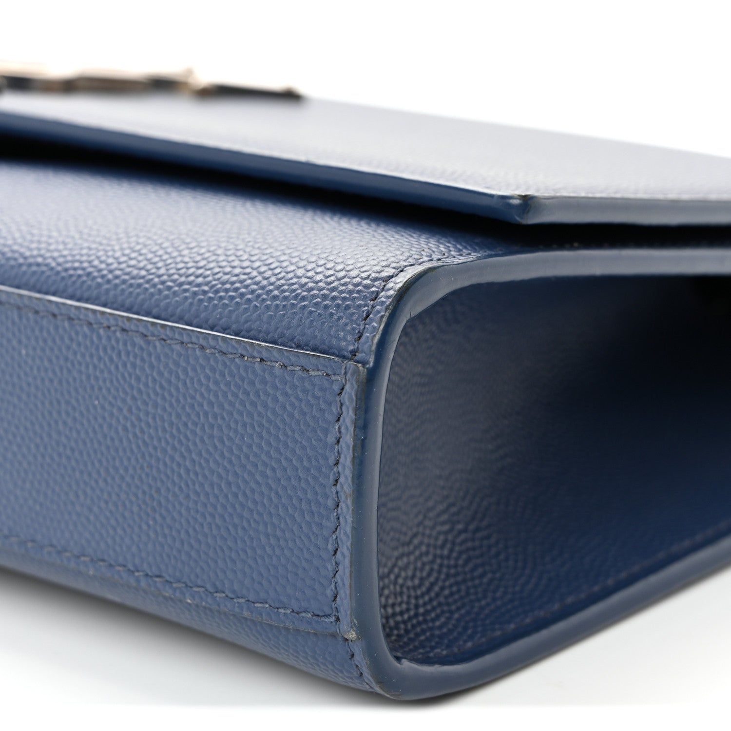 Saint Laurent Grain De Poudre Medium Classic Monogram Kate Satchel Blue Charron 9 of 12