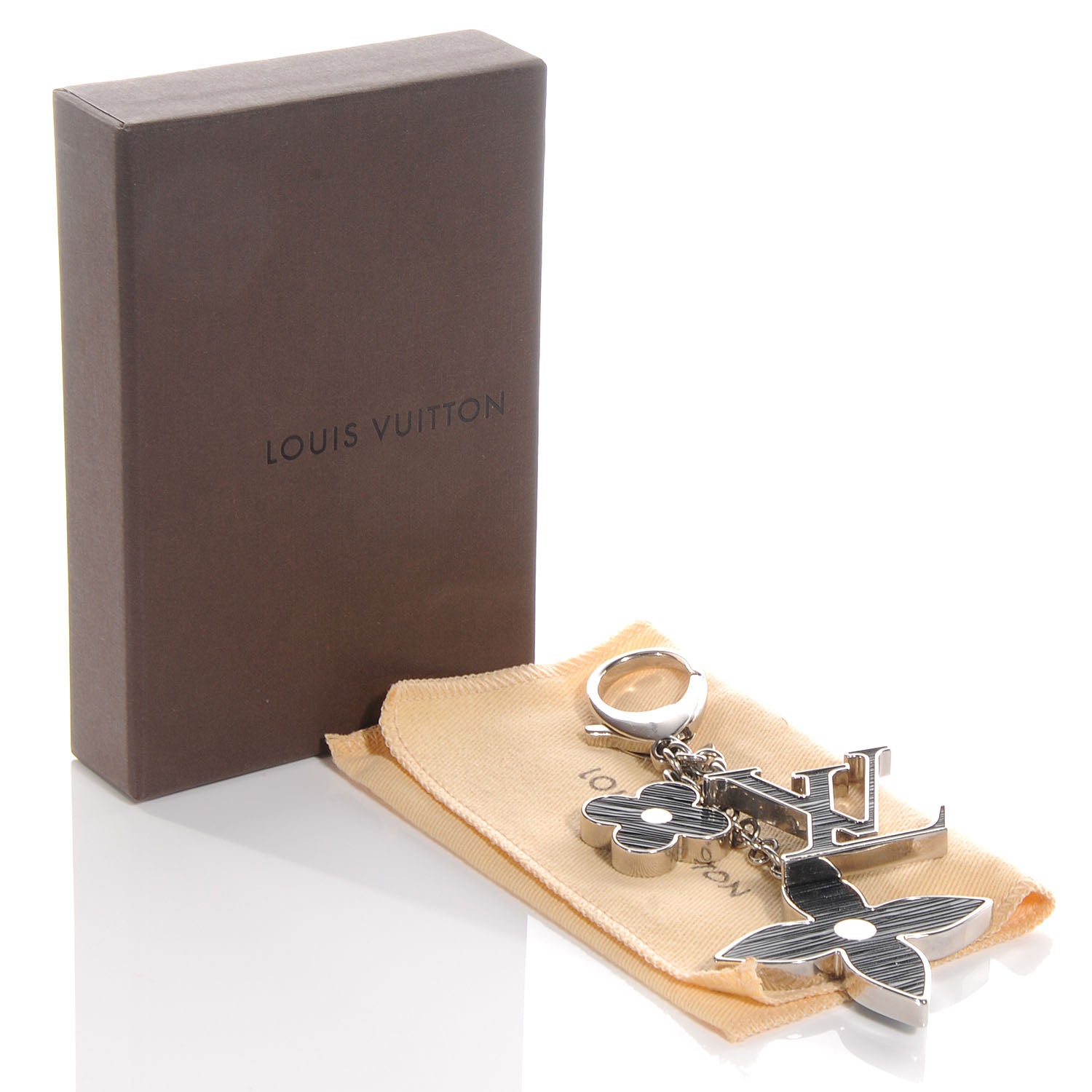 Louis Vuitton Electric Epi Fleur d Epi Bag Charm Black 3 of 6