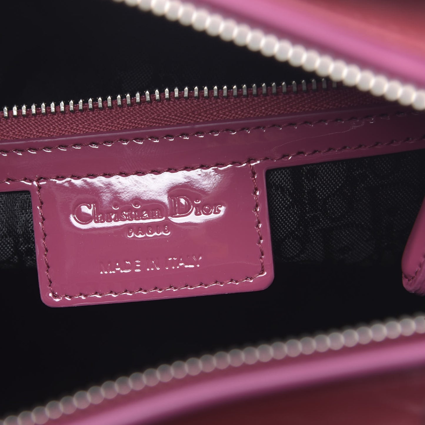 Patent Cannage Large Lady Dior Pink
