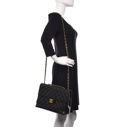 Chanel Lambskin Quilted Jumbo Single Flap Black 2 of 20
