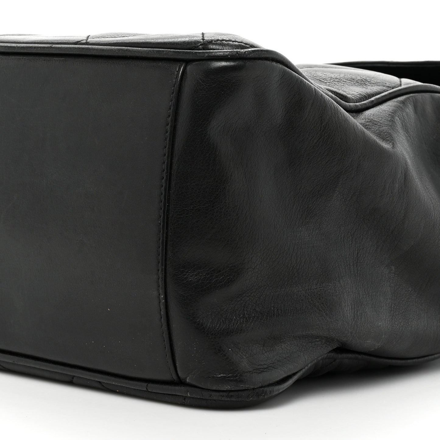 Lambskin Quilted Maxi Flap Black