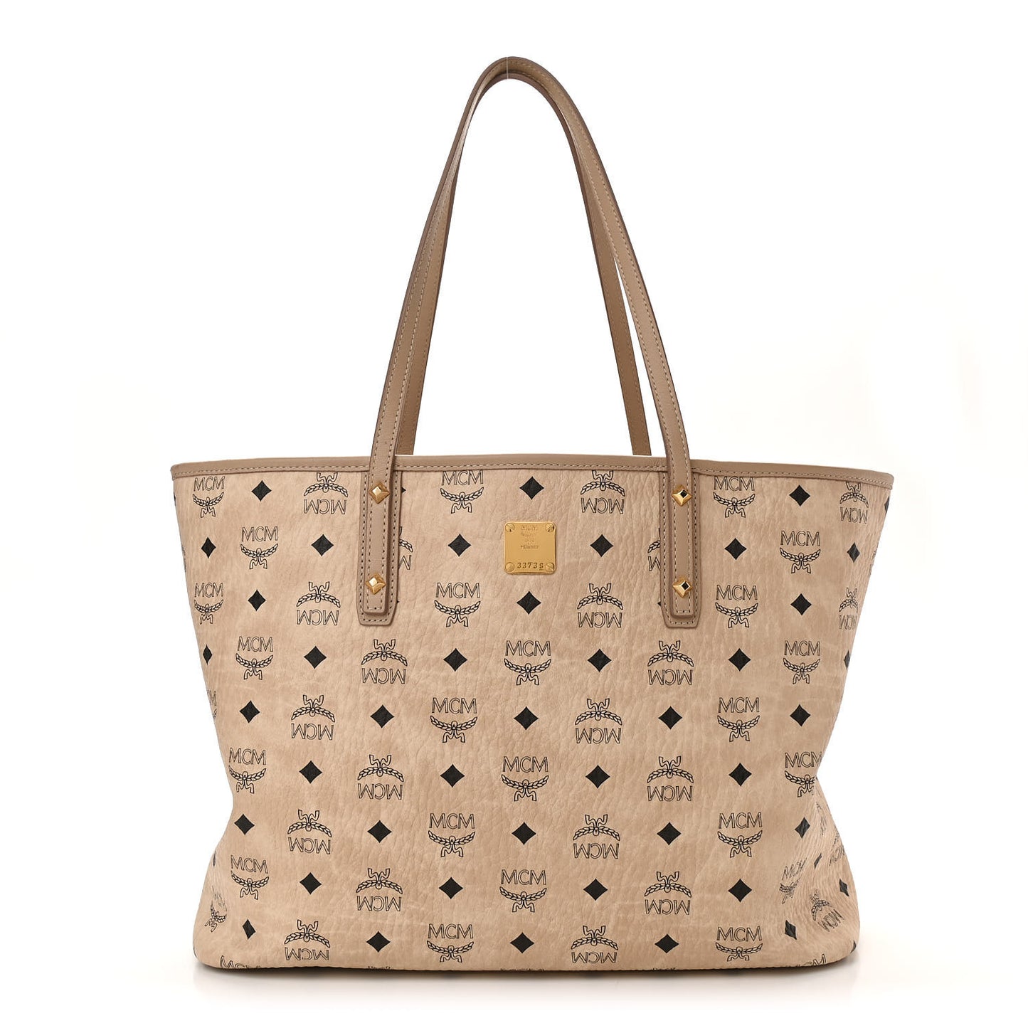 Visetos Medium Anya Shopping Tote Beige