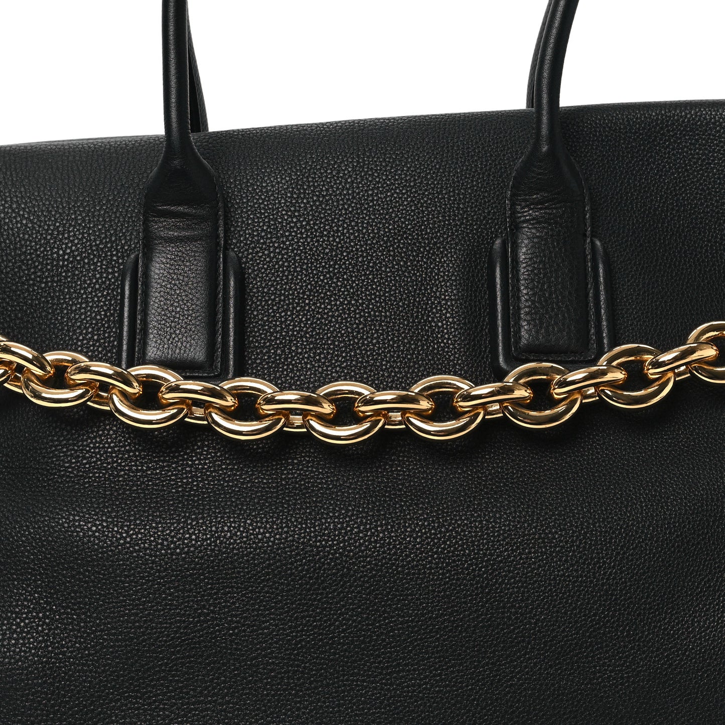Grained Calfskin Saint Germain Tote Black