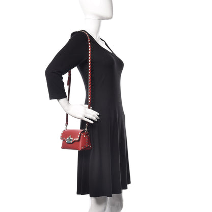Valentino Garavani Vitello Mini Rockstud Crossbody Bag Rosso Valentino 2 of 9