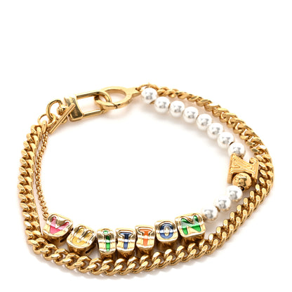 Louis Vuitton Metal Monogram Vuitton Belt Chain Gold Multicolor 1 of 4