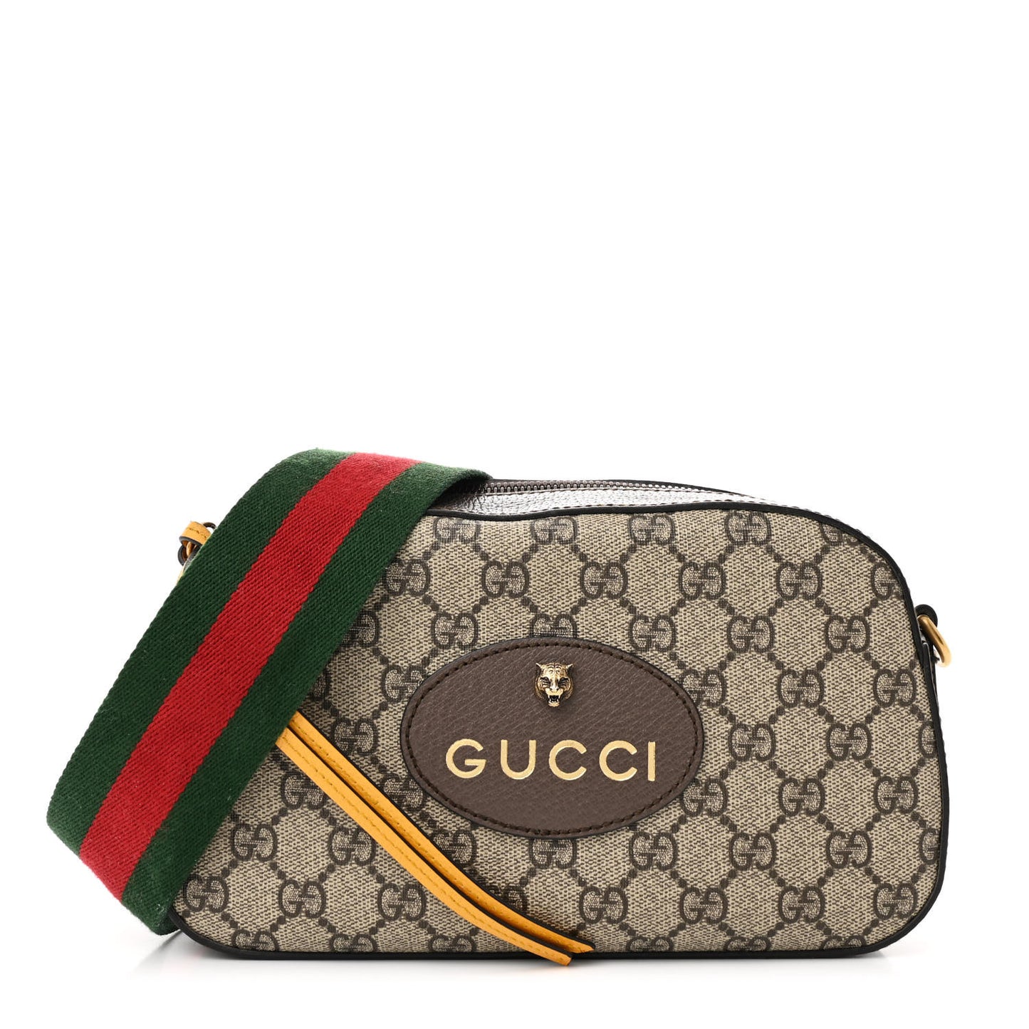 GG Supreme Monogram Web Neo Vintage Shoulder Bag Beige New Acero Crop