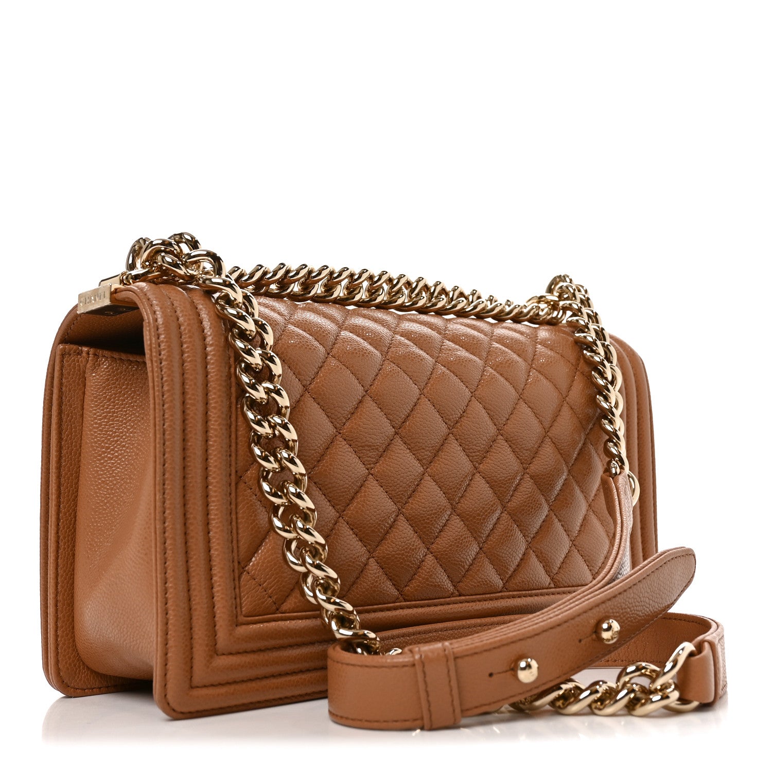 Chanel Caviar Quilted Medium Boy Flap Brown 3 of 10