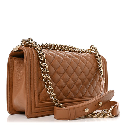 Chanel Caviar Quilted Medium Boy Flap Brown 3 of 10
