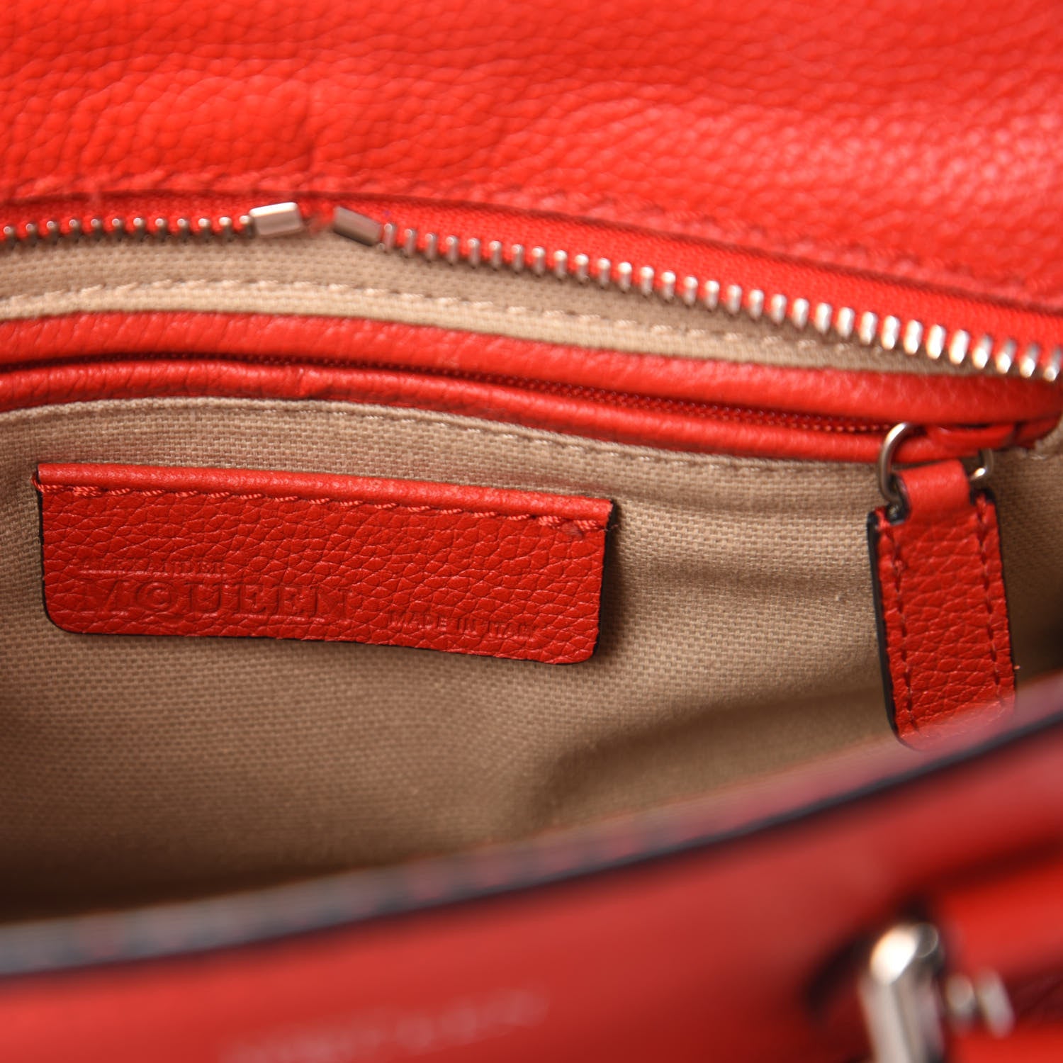 Alexander McQueen Pebbled Calfskin Mini Padlock Tote Red 8 of 12