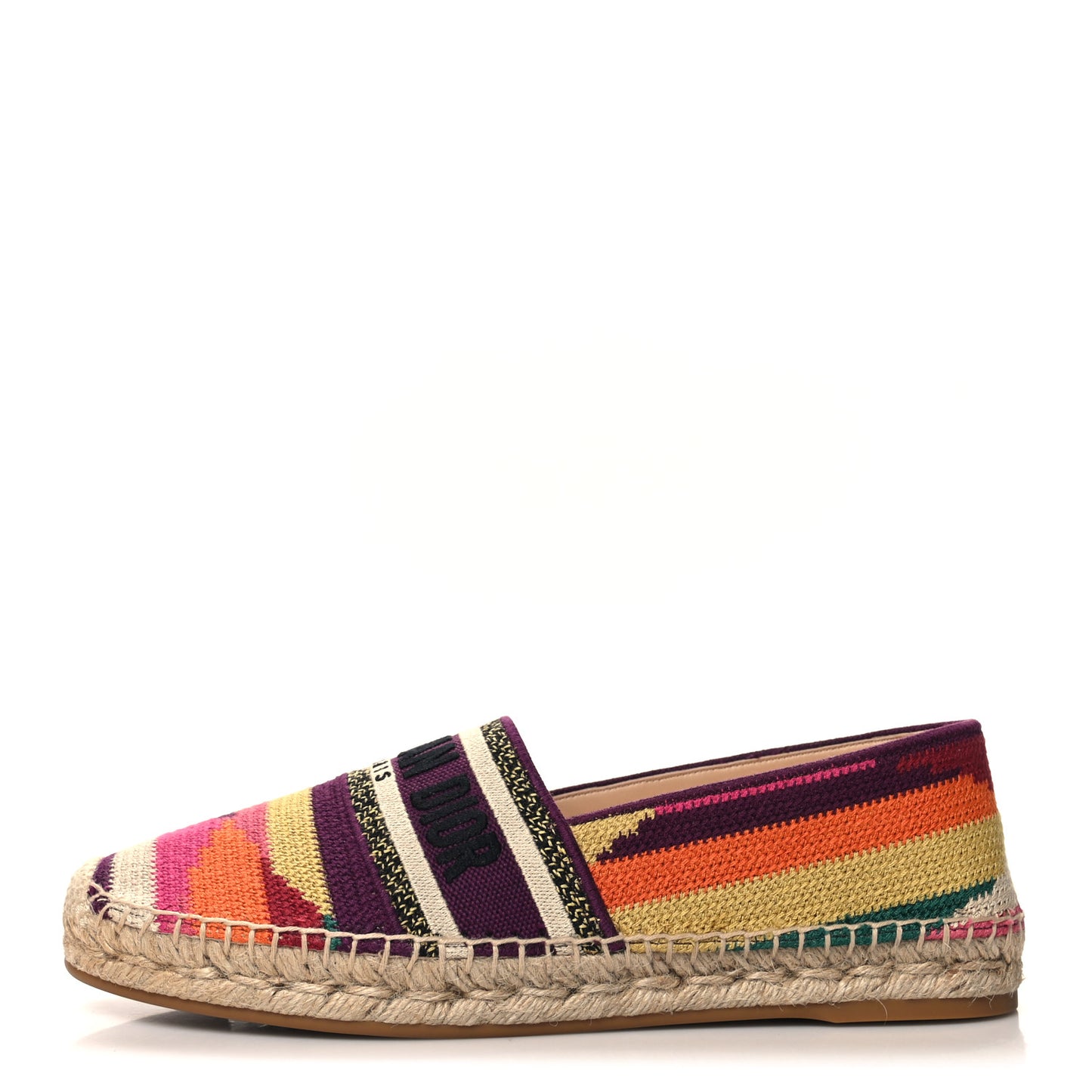 Cotton Embroidered Patchwork Granville Espadrille 41 Multicolor