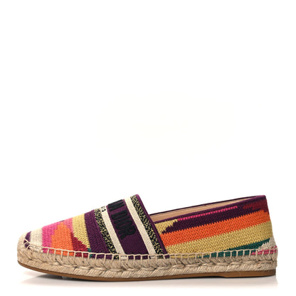 Christian Dior Cotton Embroidered Patchwork Granville Espadrille 41 Multicolor 1 of 9