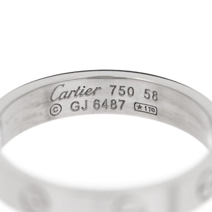 Cartier 18K White Gold 3.5mm LOVE Wedding Band Ring 57 8 4 of 4