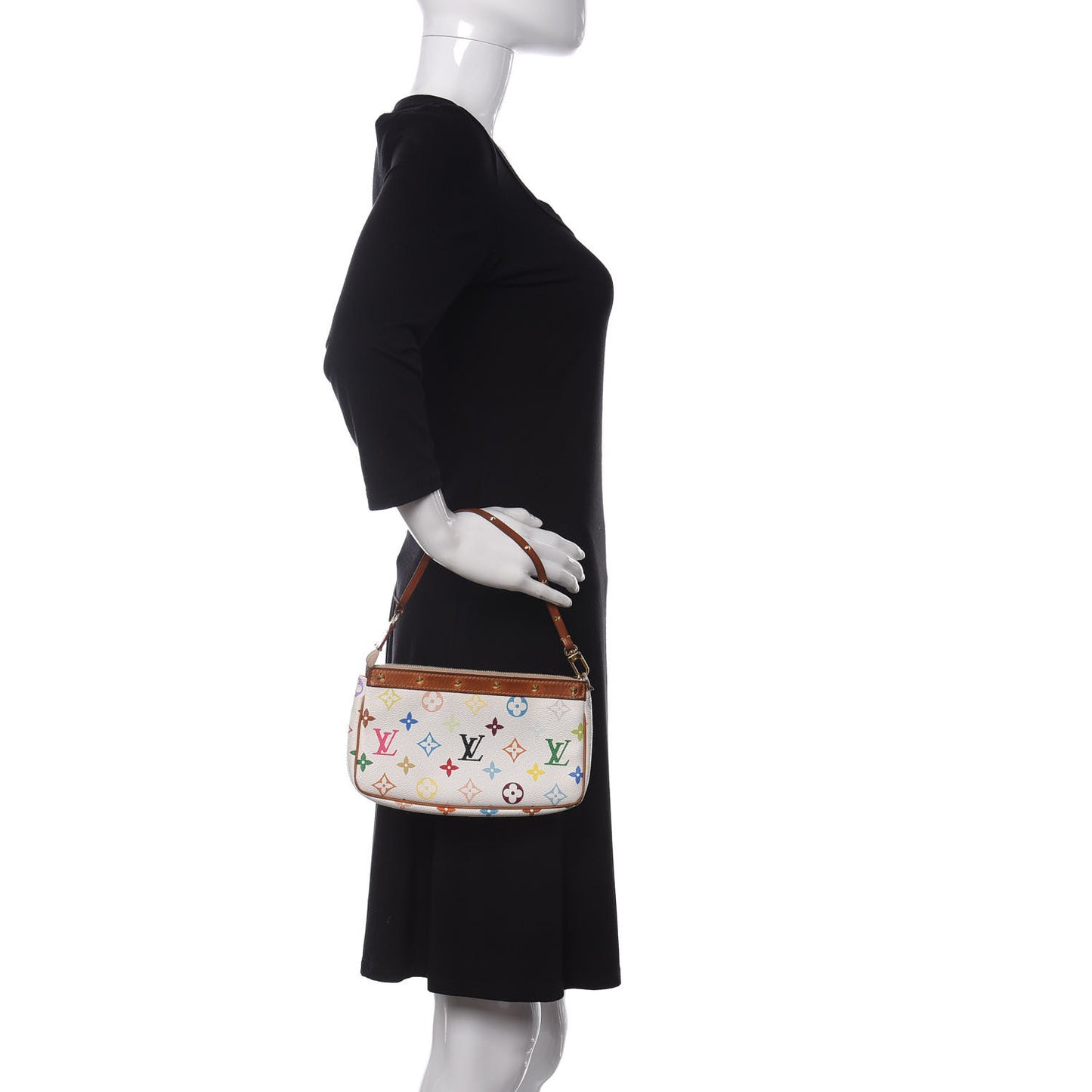 Monogram Multicolor Pochette Accessories White