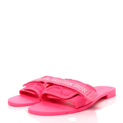 Christian Dior Technical Stretch Fabric Camouflage Dio(r)evolution Slide Sandals 39 Fuchsia Fluo 3 of 7
