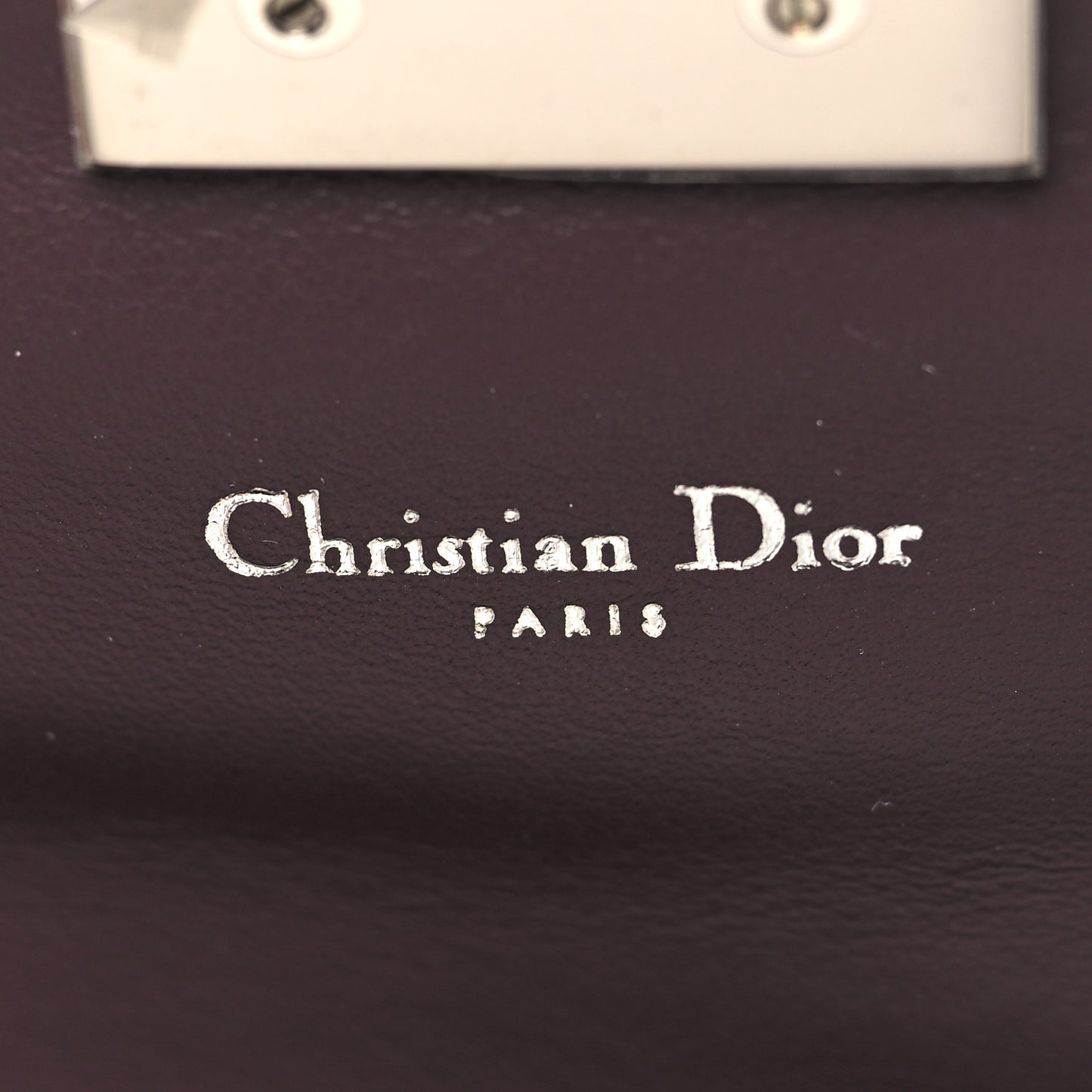 Metallic Box Patent Calfskin Miss Dior Promenade Pouch Red