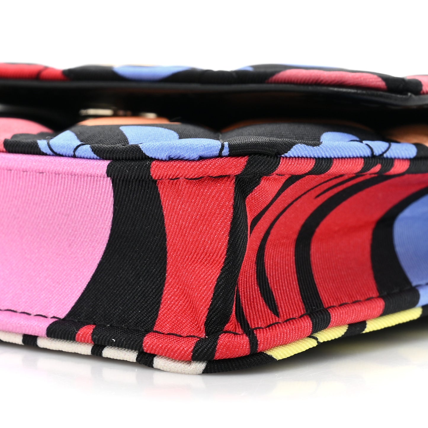 Canvas Printed CC Mini Clutch With Chain Multicolor