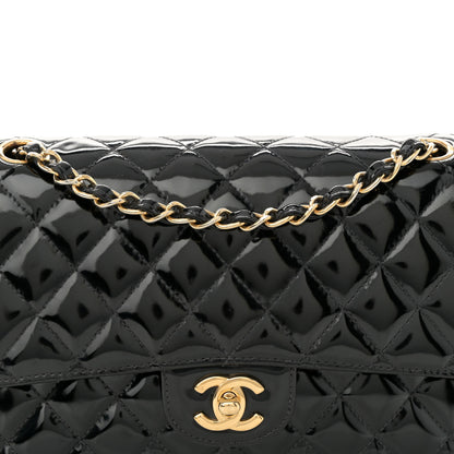Chanel Patent Quilted Medium Double Flap Black 8 of 14