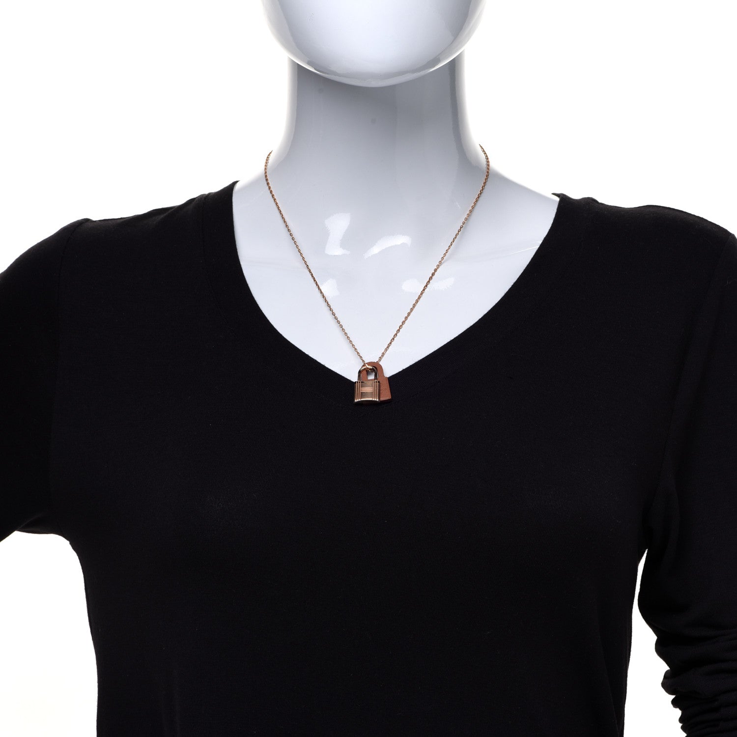 Hermes Swift Small O'Kelly Pendant Necklace Gold 2 of 7