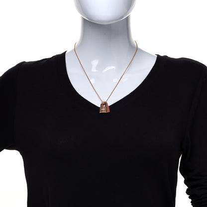 Hermes Swift Small O'Kelly Pendant Necklace Gold 2 of 7