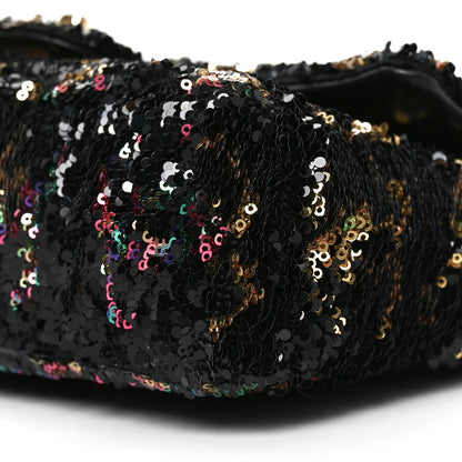 Chanel Sequin CC Small Single Flap Black Multicolor 10 of 10