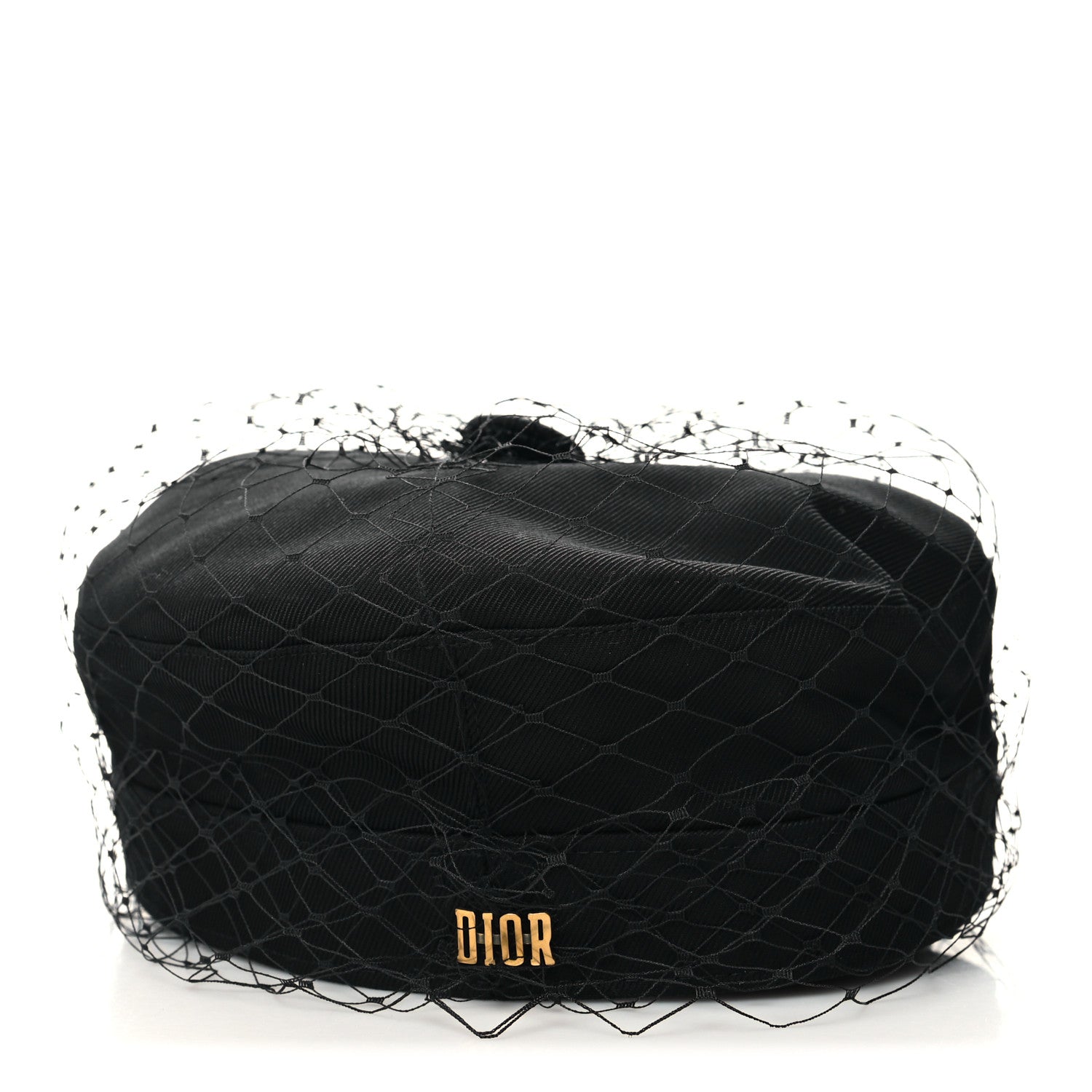 Christian Dior Cotton Canvas Arty Cap with Veil 58 Black 4 of 7