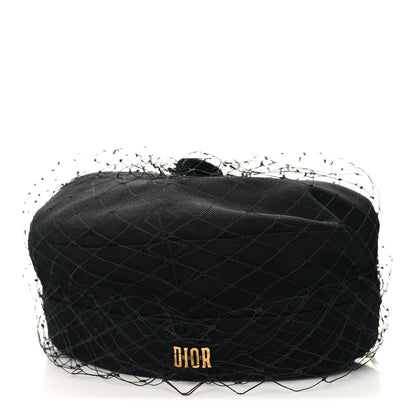 Christian Dior Cotton Canvas Arty Cap with Veil 58 Black 4 of 7