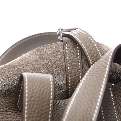 Hermes Taurillon Clemence Picotin Lock 18 PM Etoupe 8 of 9