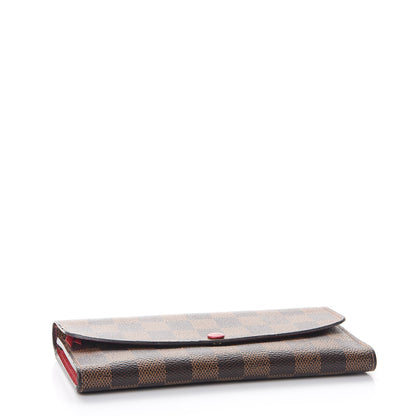 Louis Vuitton Damier Ebene Emilie Wallet Red 4 of 13