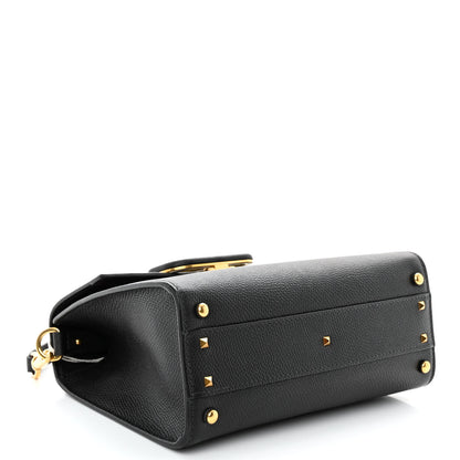 Valentino Garavani Grainy Calfskin Small VSling Top Handle Bag Black 4 of 9