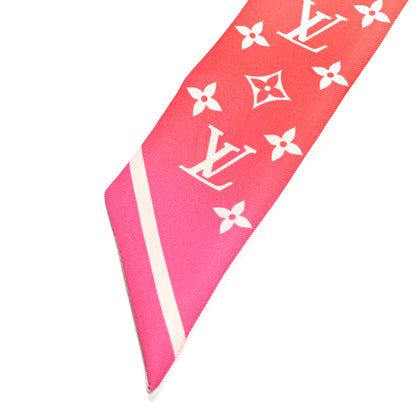 Louis Vuitton Silk Monogram Sunrise Aquarelle Nano Bandeau Pink 4 of 5