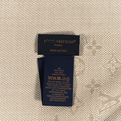 Louis Vuitton Monogram Summer Stardust Jacquard Shawl Beige 3 of 3