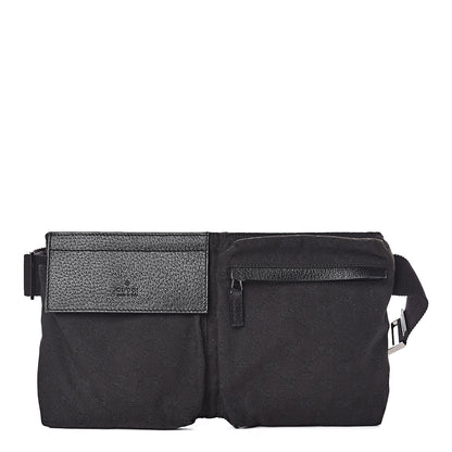 Gucci GG Monogram Double Pocket Belt Bag Black 1 of 13