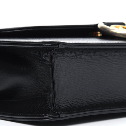 Gucci Textured Calfskin Small Torchon GG Ring Shoulder Bag Black 10 of 13