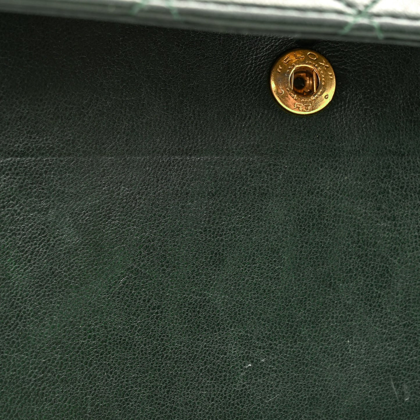 Lambskin Quilted Small Single Flap With Pouch Green