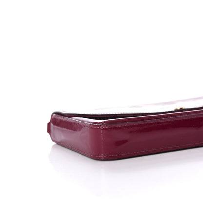 Louis Vuitton Vernis Felicie Chain Wallet Magenta 8 of 9