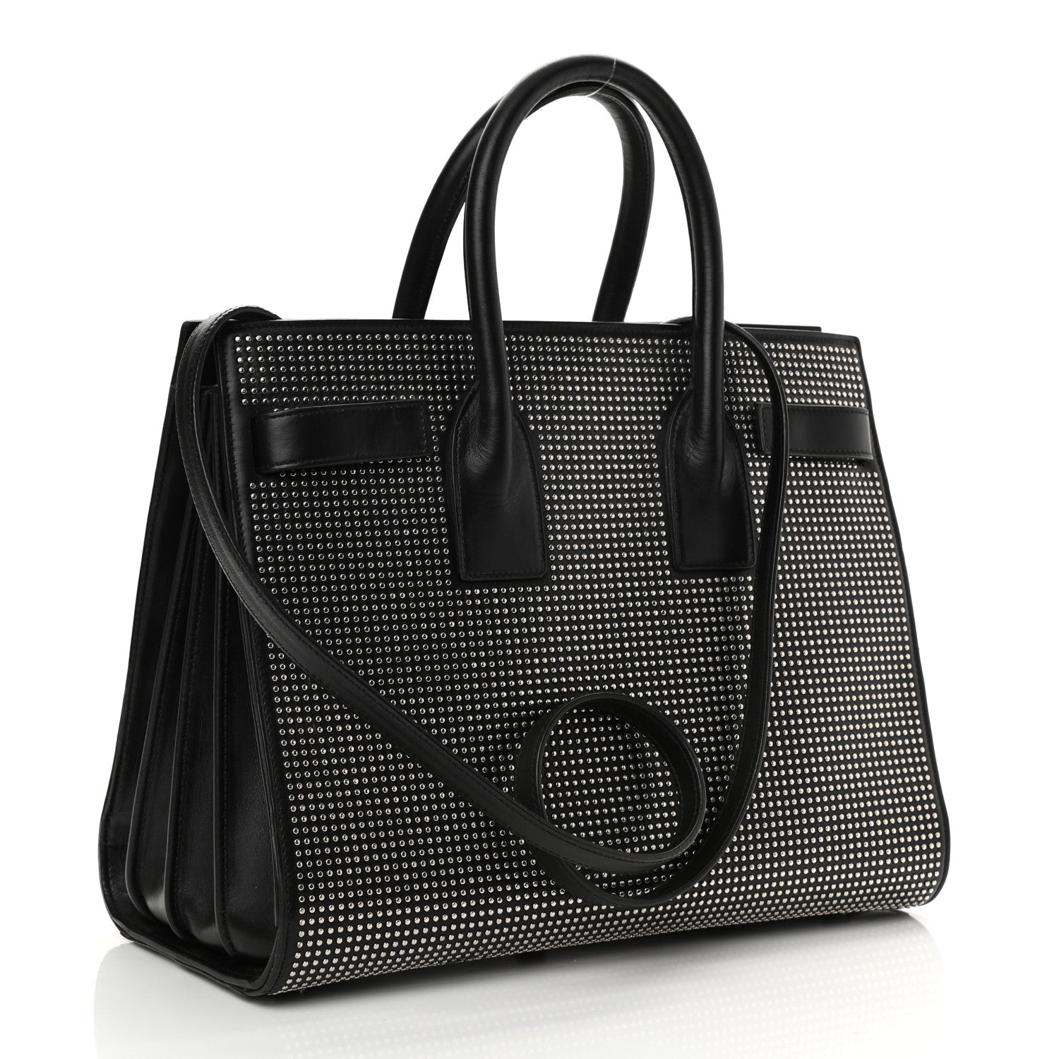 Saint Laurent Calfskin Studded Small Sac De Jour Black 2 of 9