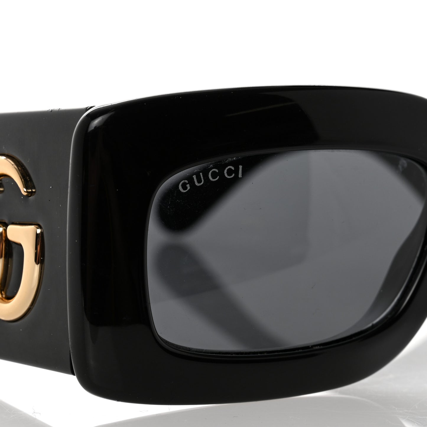 Acetate Rectangular Sunglasses GG0811S Black